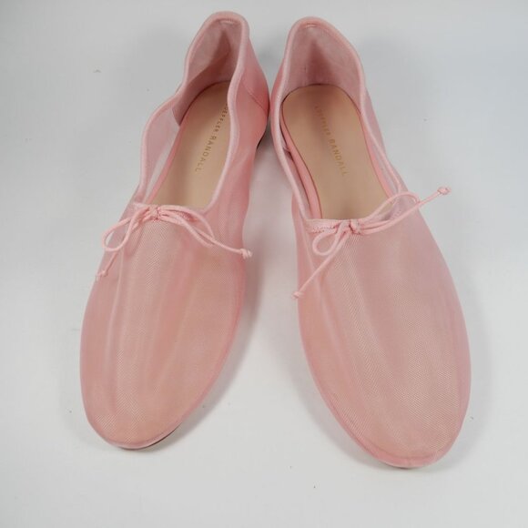 Loeffler Randall Landon Soft Ballet Flats Sz 10 Light Pink Mesh Leather NEW $250 - Picture 6 of 15